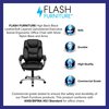 Flash Furniture Contemporary Chair, Leather, 19-1/2" to 23-1/2" Height, Fixed Arms, Black GO-931H-BK-GG