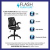 Flash Furniture Mesh Contemporary Chair, 18" to 21-1/2", Fixed Arms, Black LeatherSoft/Mesh GO-WY-82-LEA-GG