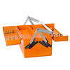 Groz Cantilever Tool Box, Aluminum, Orange, 18 in W x 9 in D x 9-1/2 in H 40004