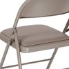 Flash Furniture Folding Chair, Vinyl, Gray HA-F003D-GY-GG