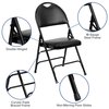 Flash Furniture Folding Chair, Black Vinyl, 34.5" H HA-MC705AV-3-BK-GG