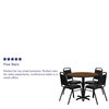 Flash Furniture Round Table Set, 36" W X 36" L X 30" H, Laminate, Wood Grain HDBF1004-GG
