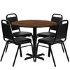 Flash Furniture Round Table Set, 36" W X 36" L X 30" H, Laminate, Wood Grain HDBF1004-GG