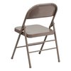 Flash Furniture Folding Chair, Metal, Beige HF3-MC-309AS-BGE-GG
