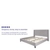 Flash Furniture Platform Bed, Riverdale, King, Light Gray HG-44-GG