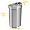 Hls Commercial 23 gal Round Trash Can, Silver, Stainless Steel HLS23DOT