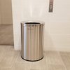 Hls Commercial 26 gal Round Trash Can, Silver, Stainless Steel HLSC05G26