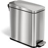 Hls Commercial 3 gal Trash Can, Silver, Stainless Steel HLSS03R