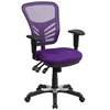 Flash Furniture Mesh Contemporary Chair, 18" to 23", Adjustable Arms, Purple HL-0001-PUR-GG