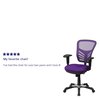 Flash Furniture Mesh Contemporary Chair, 18" to 23", Adjustable Arms, Purple HL-0001-PUR-GG