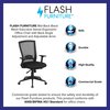 Flash Furniture Contemporary Chair, Mesh, 17-1/2" to 20-1/2" Height, Adjustable Arms, Black HL-0004K-GG