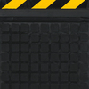 M A Matting Hog Heaven III Comfort Modular Tiles 18", Black with Striped Border  21.75" x 21.75", Corner 447105100