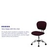 Flash Furniture Task Chair, 17-1/4" to 21", Burgundy H-2376-F-BY-GG