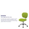 Flash Furniture Task Chair, 17-1/4" to 21", Apple Green H-2376-F-GN-GG