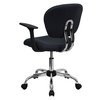 Flash Furniture Mesh Task Chair, 21-, Adjustable, Back, Seat, Frame: Gray H-2376-F-GY-ARMS-GG