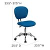 Flash Furniture Task Chair, 17-1/4" to 21", Turquoise H-2376-F-TUR-GG