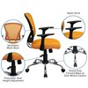 Flash Furniture Task Chair, 18" to 22", Fixed Arms, Orange H-8369F-ORG-GG