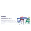 Flash Furniture Square Folding Table, 24" W X 24" L X 20.25" H, Vinyl, Blue JB-9-KID-GG