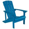 Flash Furniture Blue Charlestown Adirondack Chair, Blue Wood, 29.5 W 35 H, Polystyrene, Stainless Steel Seat JJ-C14501-BLU-GG