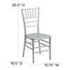 Flash Furniture Chiavari Chair, 18-1/2"L36-1/2"H, Hercules PremiumSeries LE-SILVER-GG