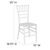 Flash Furniture Chiavari Chair, 18-3/4"L35"H, HerculesSeries LE-WHITE-M-GG