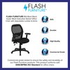 Flash Furniture Contemporary Chair, Mesh, 18" to 22" Height, Adjustable Arms, Black Mesh LF-W42B-GG