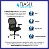Flash Furniture Contemporary Chair, Mesh, 17-3/4" to 21" Height, Adjustable Arms, Black Mesh LF-W42-GG