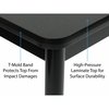 Correll Rectangle Library Table, 48" L X 29" H, Black Granite LR2448-07