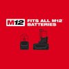 Milwaukee Tool M12 FUEL™ Stubby 1/2" Impct Wrnch Kit w M12™ ROVER™ Srvc Rpr Fld Light 2555-22, 2367-20