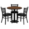 Flash Furniture Round Table Set, 30" W X 30" L X 30" H, Laminate, Wood Grain MD-0002-GG