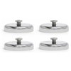 Mag-Mate Plated Cup Magnet w/T-Slot Stud, Ma, PK4 MX1500RKHS4PK