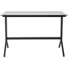 Flash Furniture Computer Desk, 21-1/2" D, 43-1/4" W, 28" H, Clear Top/Black Frame, Metal, Table Top: Glass NAN-JN21719-D-GG