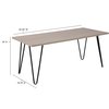 Flash Furniture Driftwood, Coffee Table, Black Metal Legs NAN-JH-1701-GG