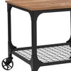 Flash Furniture Kitchen Bar Cart, Rustic Wood, Grant Park NAN-JH-17109-GG