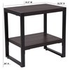 Flash Furniture Rectangle End Table, 23.5" W, 15.75" L, 24" H, Laminate Top, Wood Grain NAN-JH-1733-GG