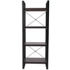 Flash Furniture Bookshelf, Metal Frame, Charcoal Wood NAN-JH-1734-GG