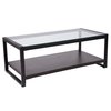 Flash Furniture Coffee Table, Glass with Black Legs NAN-JH-1735-GG