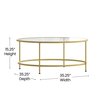Flash Furniture Round Coffee Table, 35.25" W, 35.25" L, 15.25" H, Glass Top, Clear NAN-JN-21750CT-GG