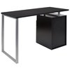 Flash Furniture Computer Desk, 23-1/2" D, 47" W, 30-1/2" H, Dark Ash, Metal, Table Top: Wood NAN-JN-2634-G-GG