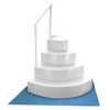 Blue Wave Products Wedding Cake Above Ground Pool Step, w/Li NE110WH