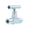 Pic Gauges Needle Valve, 1/4"FxF, Straight, CS, 6K psi NV-CS-1/4-GS-180-FXF