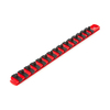 Tekton 1/4 Inch Drive x 13 Inch Socket Rail, 15 Clips (Red) OSR02115