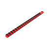 Tekton 1/4 Inch Drive x 18 Inch Socket Rail, 20 Clips (Red) OSR03120