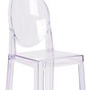 Flash Furniture Revna Ghost Barstool with Oval Back in Revna Transparent Crystal OW-GHOSTBACK-29-GG