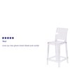 Flash Furniture Square Back Ghost Stool OW-SQUAREBACK-24-GG