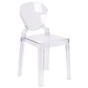 Flash Furniture Ghost Chair, 19-1/2"L32-1/4"H, ContemporarySeries OW-TEARBACK-18-GG