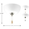 Progress Lighting Spherical Three-Light Fan Light Kit P2649-01WB