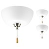 Progress Lighting Spherical Three-Light Fan Light Kit P2649-01WB