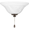Progress Lighting LED Fan Kit, Alabaster Style Glass Bowl P2660-01