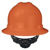 Radians Full Brim Hard Hat, Type 1, Class E, Ratchet (4-Point), Orange QHR4-ORANGE
